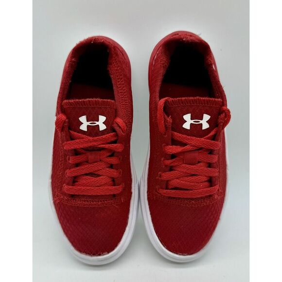 Under Armour Unisex-Child Pre School Kickit2 Low Sneaker,‎ Red (600)/White, 11K - Picture 1 of 6